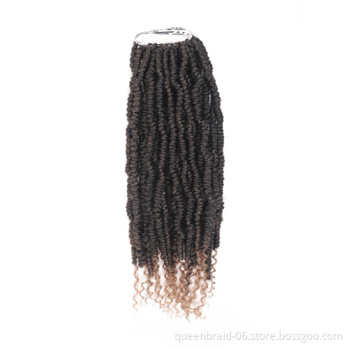 14 Inch 24 Strands/pieces Crotchet Hair Extension Pre-looped Fluffy Braids Bomb Twist Crochet Hair